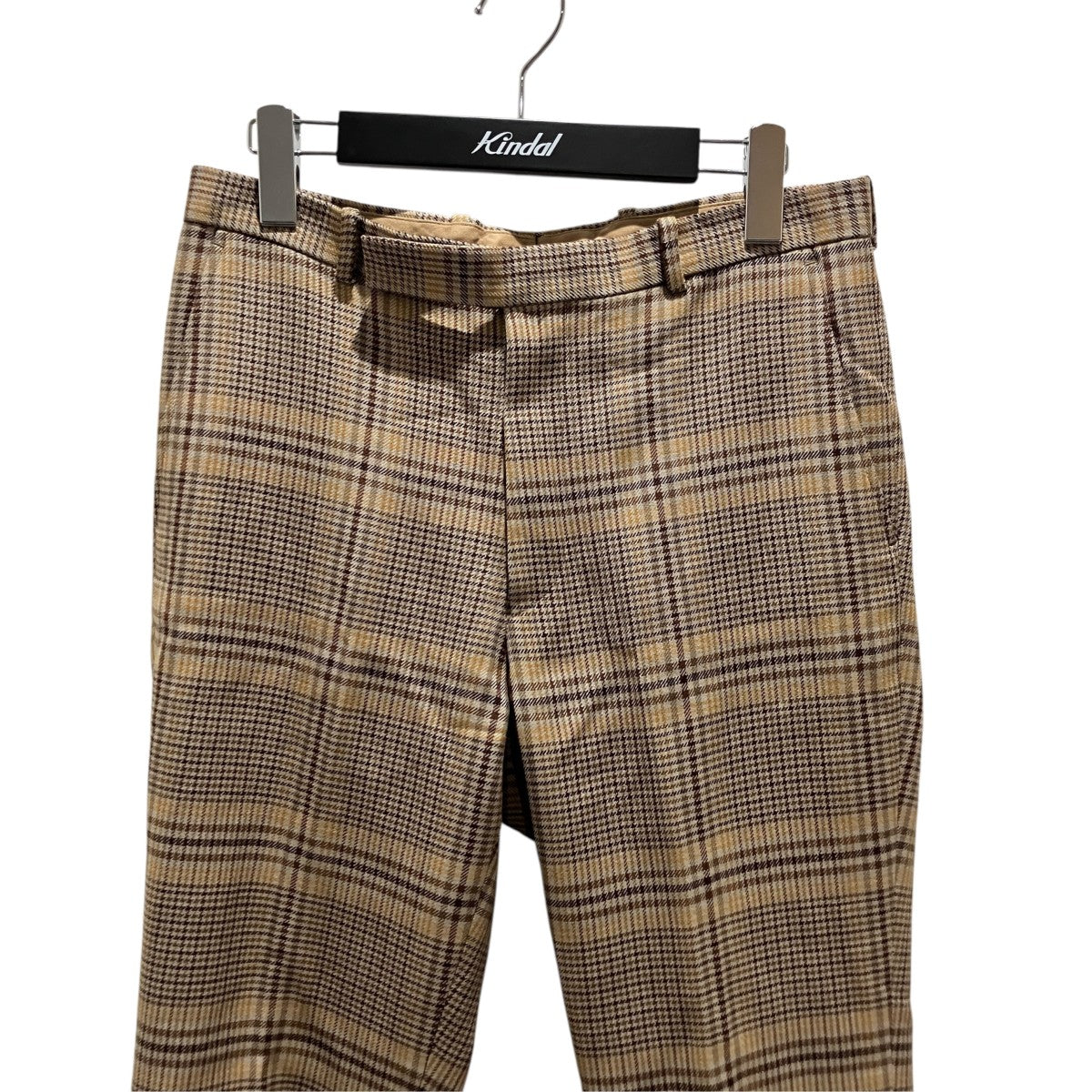 【WOOL SERGE CHECK NARROW SLACKS】チェックパンツA9AP035C