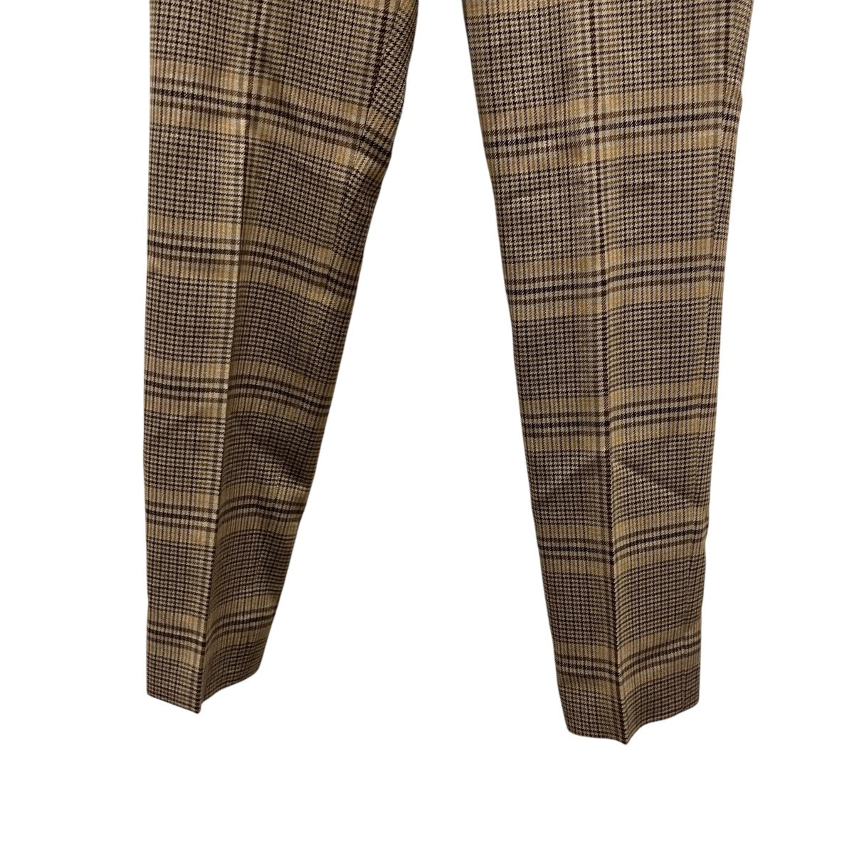 【WOOL SERGE CHECK NARROW SLACKS】チェックパンツA9AP035C