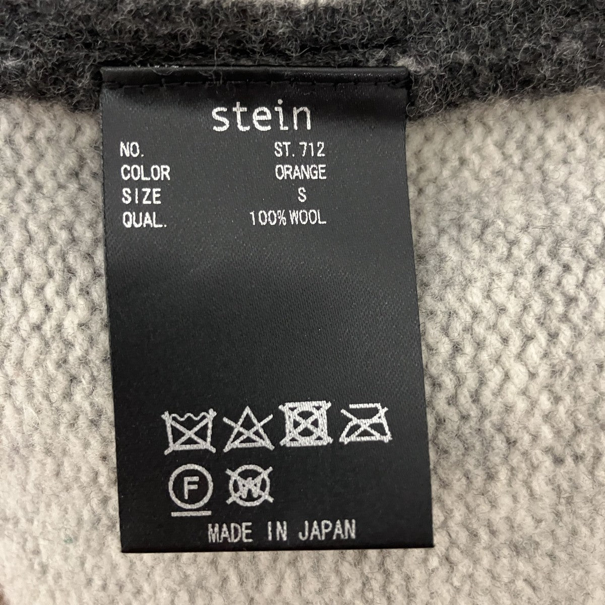 EXTRA FINE LAMBS PRINTED KNIT LS - ORANGEクルーネックニットST.712