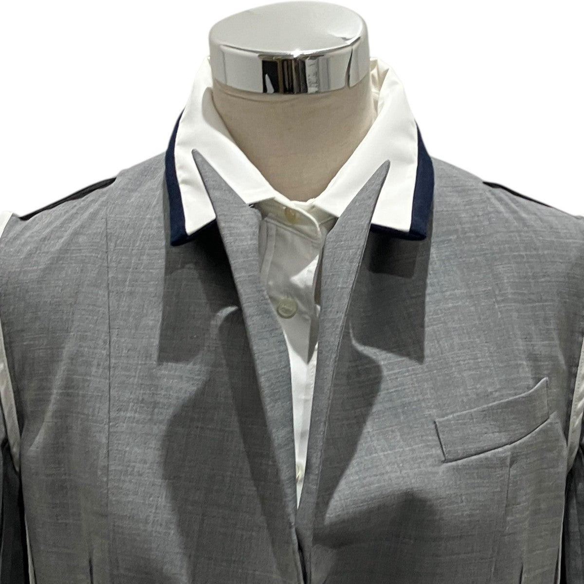 sacai ジャケットドッキングシャツ21-05647 古着・中古-3枚目のアイテム画像