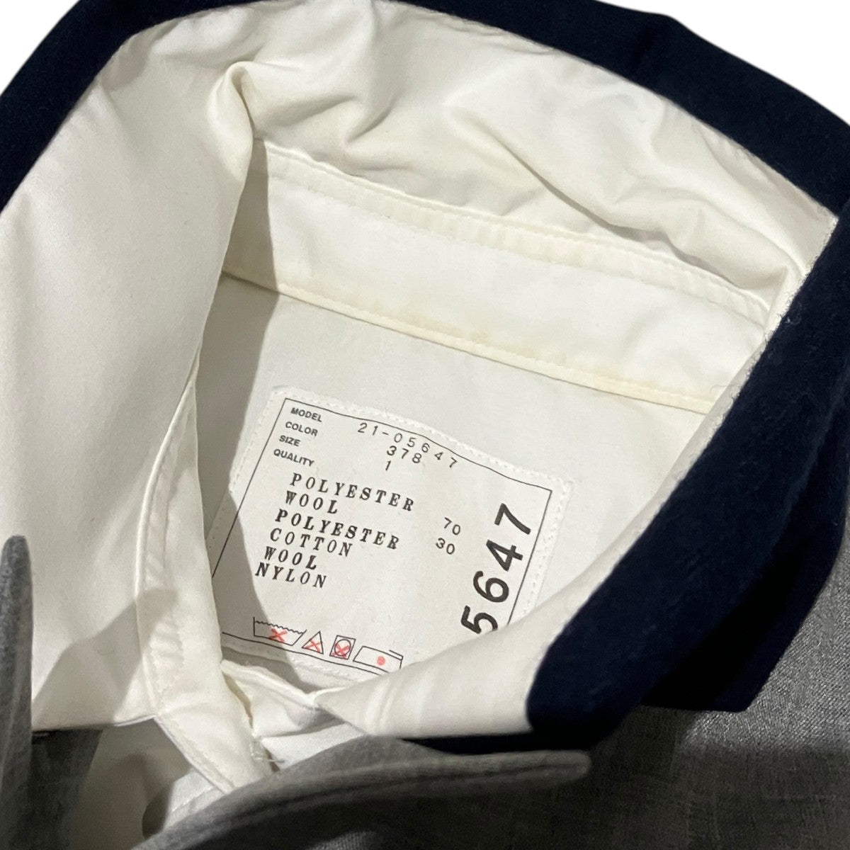 sacai ジャケットドッキングシャツ21-05647 古着・中古-6枚目のアイテム画像