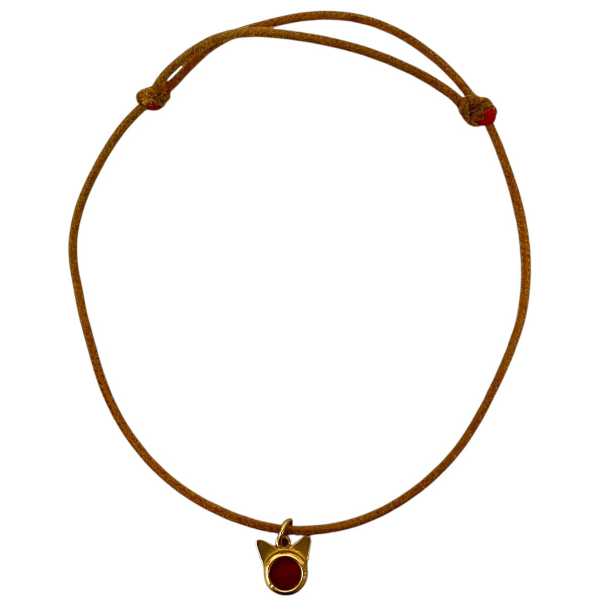 【Fire Opal】レザーコードブレスレット22KYG
