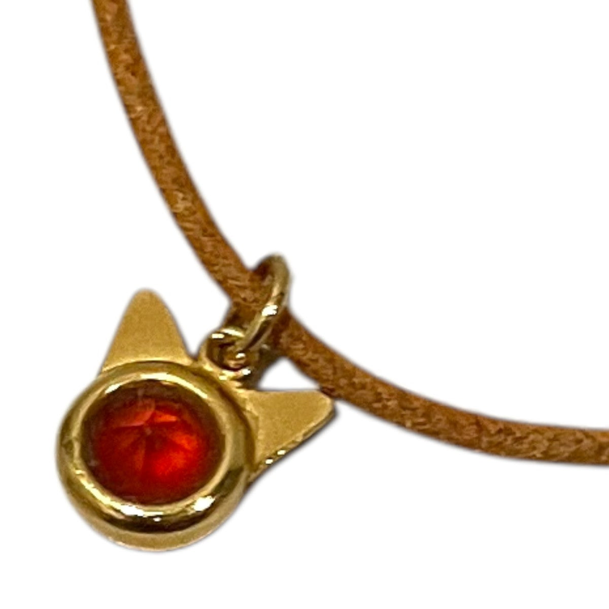 【Fire Opal】レザーコードブレスレット22KYG