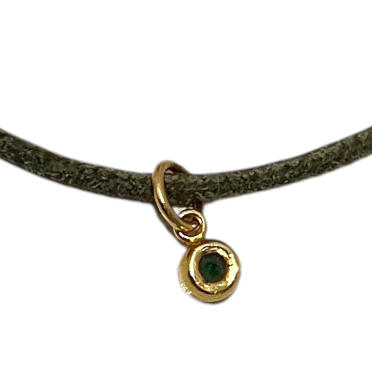 【Garnet Tsavorite】レザーコードブレスレット