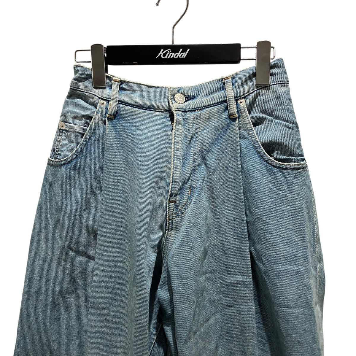 Wide denim slacks “Used”デニムパンツN0344