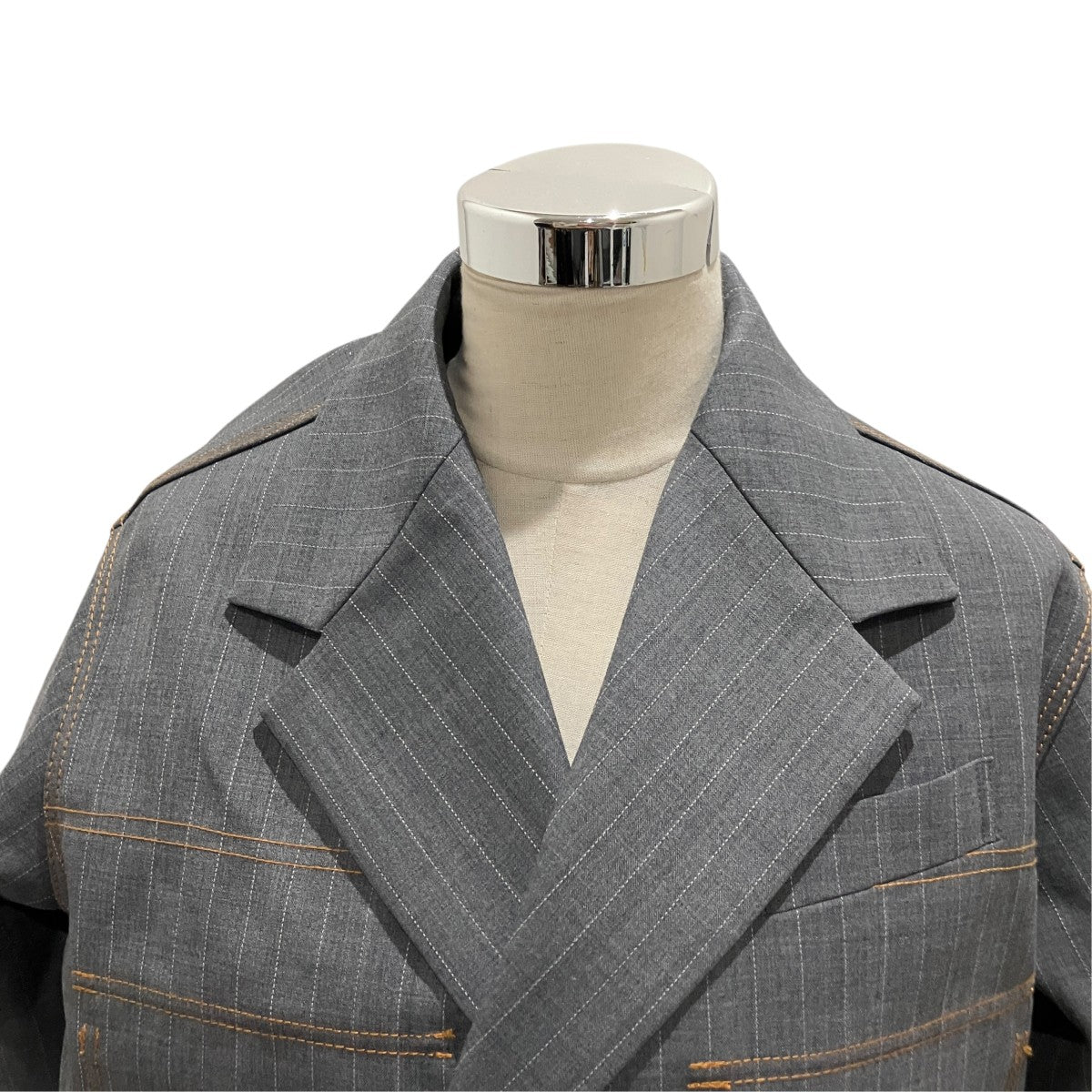 Chalk Stripe Bonding Jacketテーラードジャケット24-07129