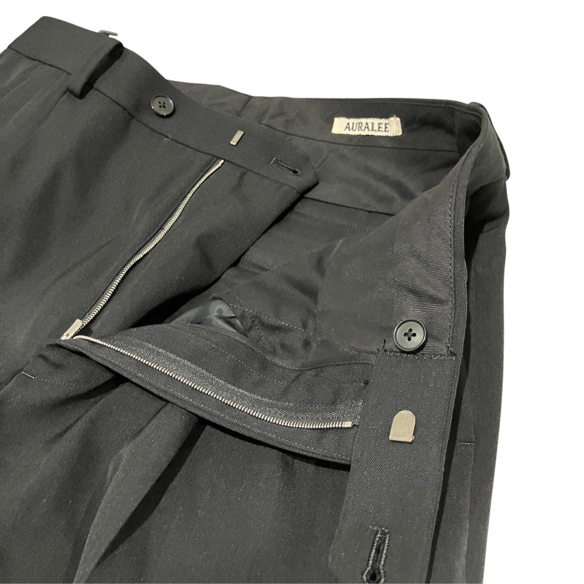 AURALEE 【LIGHT WOOL MAX GABARDINE TWO-TUCK SLACKS】スラックスA25AP03MG 古着・中古-5枚目のアイテム画像