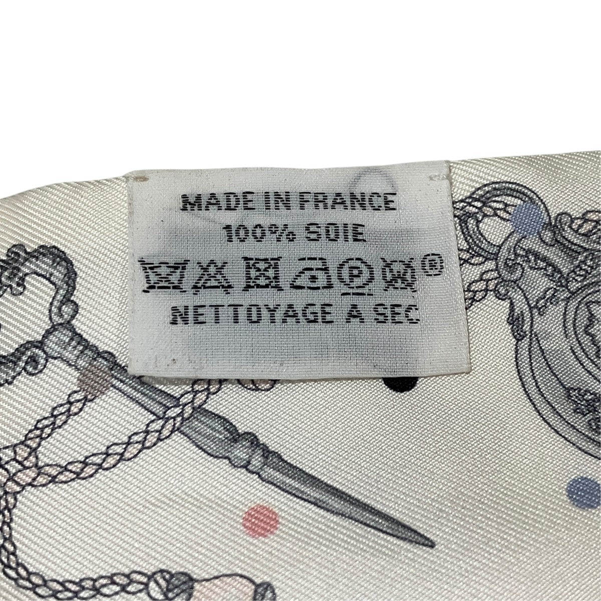 HERMES シルクスカーフ063871S ES CLES A POIS 古着・中古-8枚目のアイテム画像