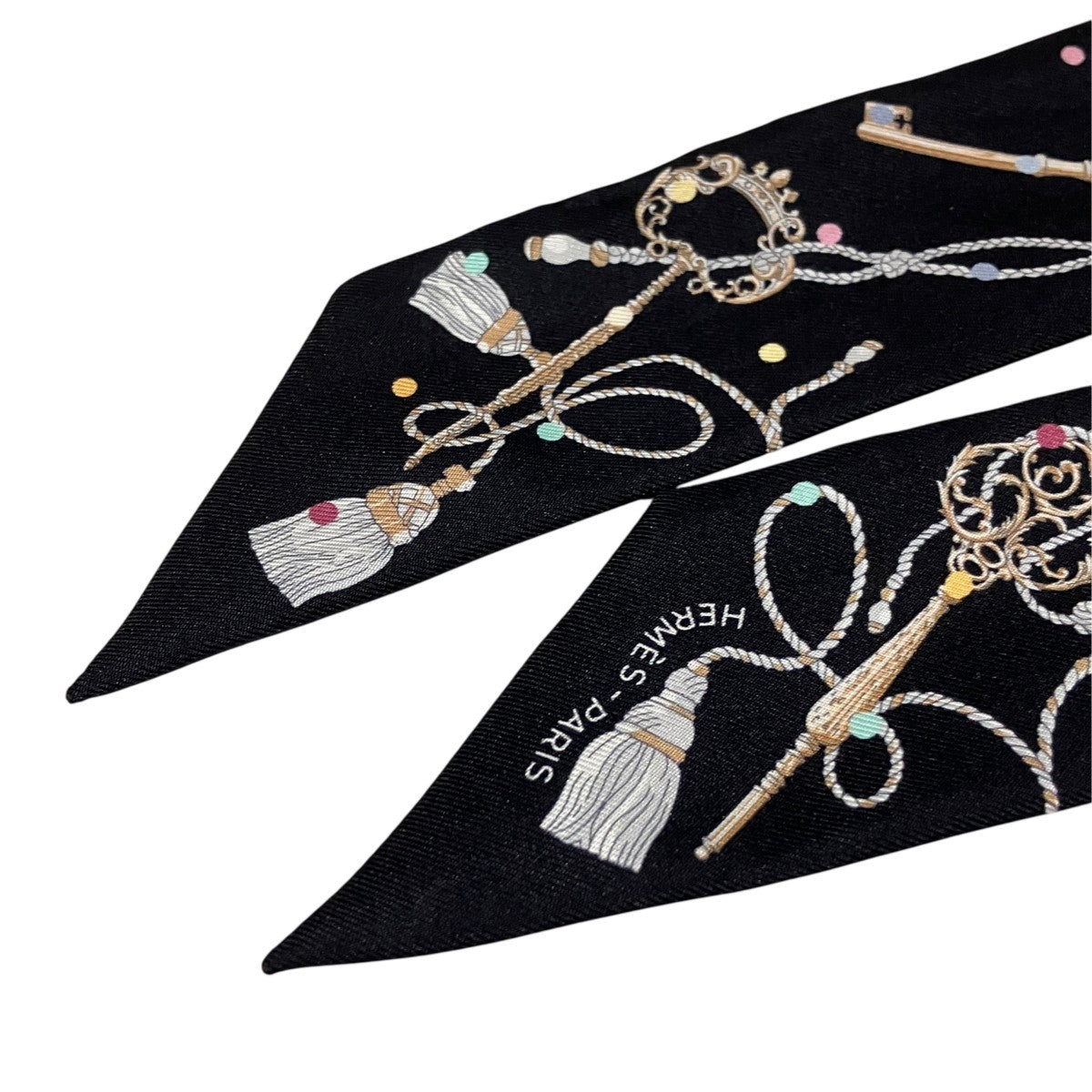 HERMES シルクスカーフES CLES A POIS 古着・中古-6枚目のアイテム画像
