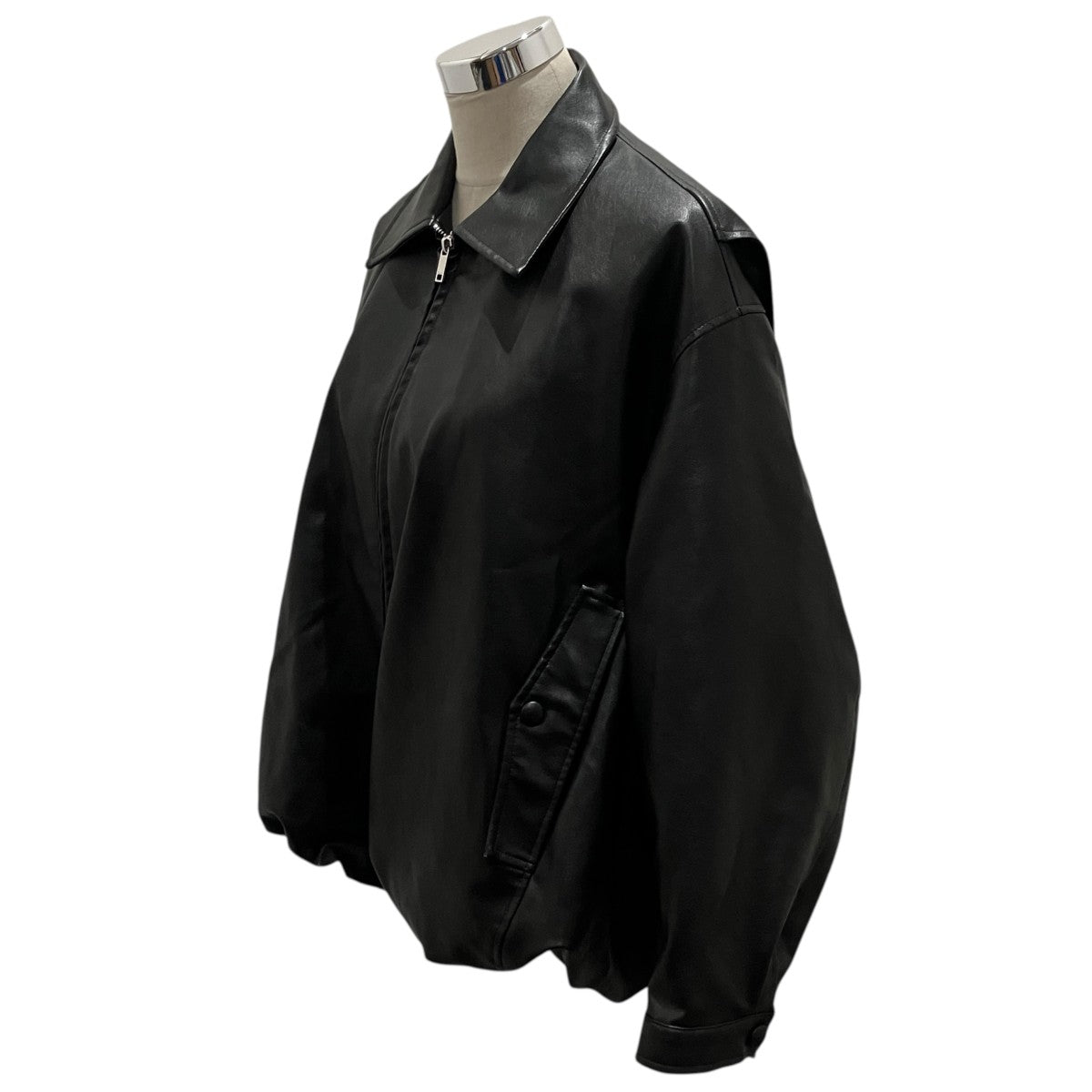 【FAKE LEATHER BALLOON JACKET】レザージャケット19101-0012