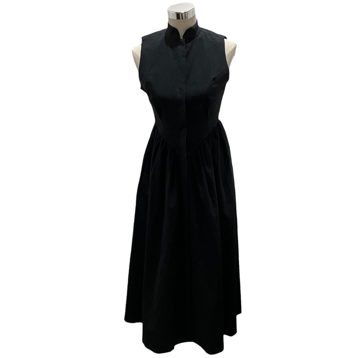 26SS【classical linen gather onepiece】ノースリーブワンピースFF2610P22 bk m