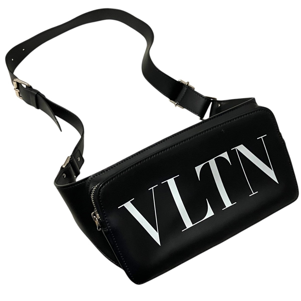 【VLTN ロゴ レザー ウエストバッグ】クロスボディバッグB0719WJW