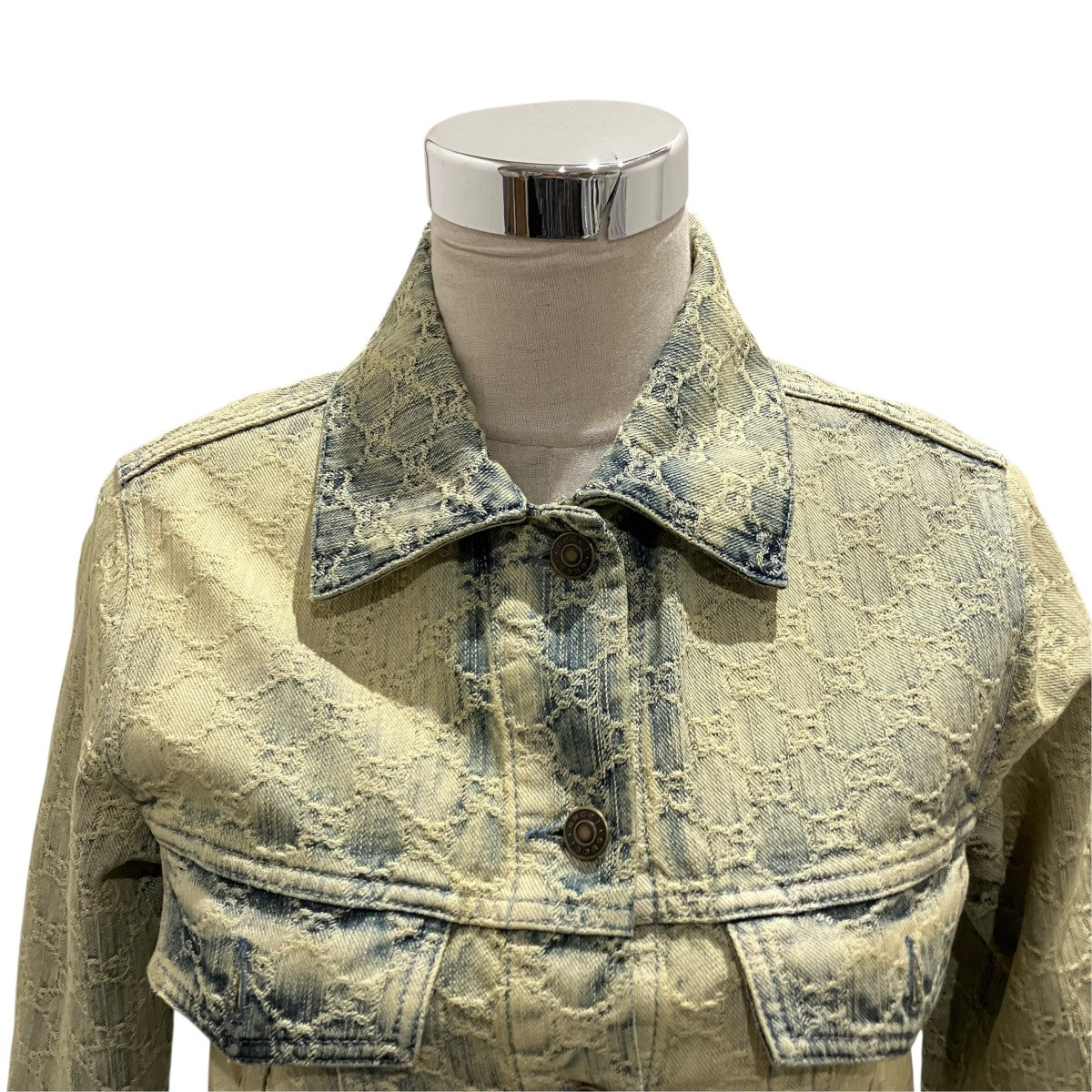 GUCCI GG柄ジャガードデニムジャケット678791 XDBOK 古着・中古-3枚目のアイテム画像