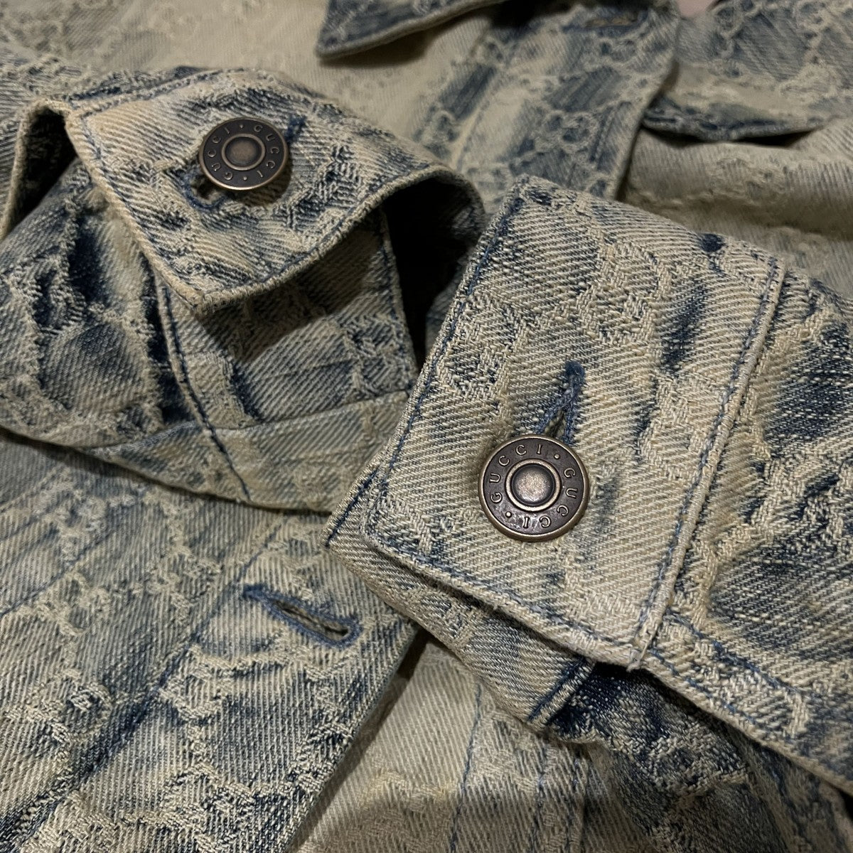 GUCCI GG柄ジャガードデニムジャケット678791 XDBOK 古着・中古-6枚目のアイテム画像