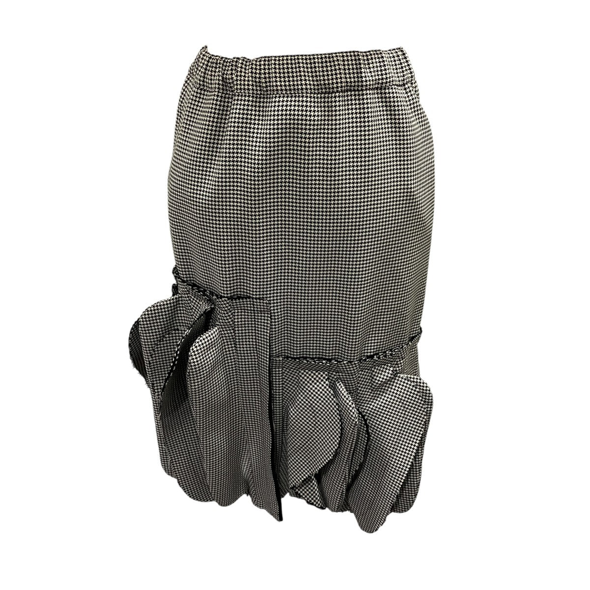 COMME des GARCONS 24AW千鳥格子エステルフリルスカートGN-S006 古着・中古-1枚目のアイテム画像