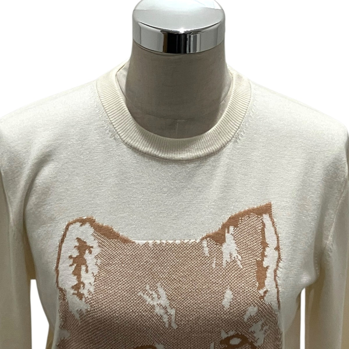 MAISON KITSUNE 【FOX HEAD CREW KNIT】フォックスヘッドニットIU00527KT1058 古着・中古-4枚目のアイテム画像