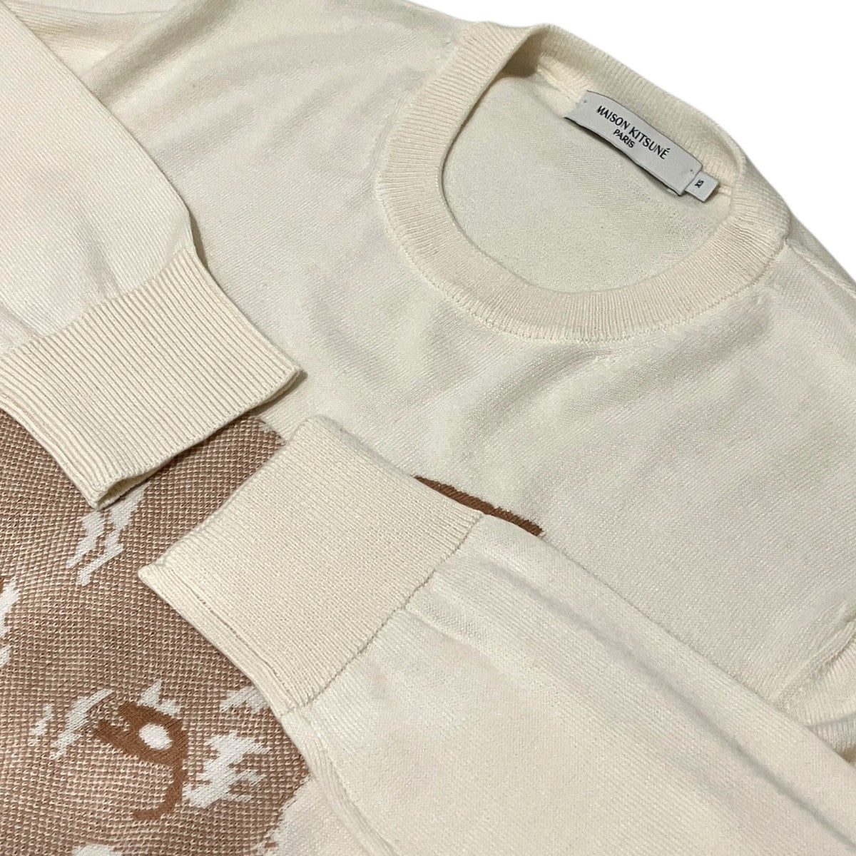 MAISON KITSUNE 【FOX HEAD CREW KNIT】フォックスヘッドニットIU00527KT1058 古着・中古-6枚目のアイテム画像