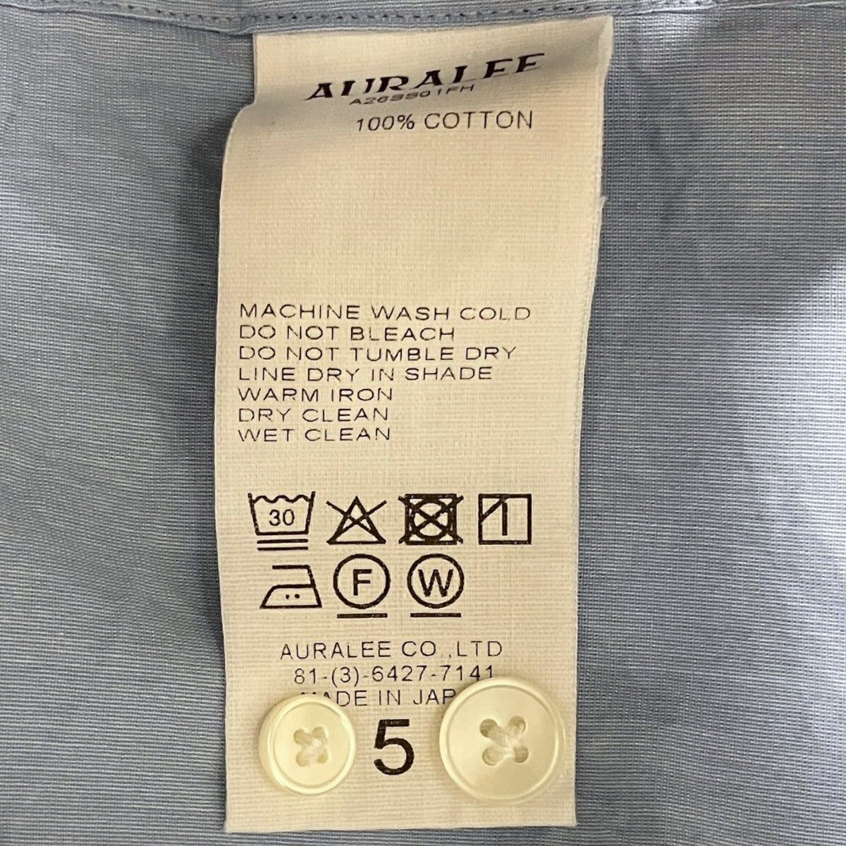 26SS【WASHED FINX WEATHER CHAMBRAY SHIRT】コットンシャツA26SS01FH