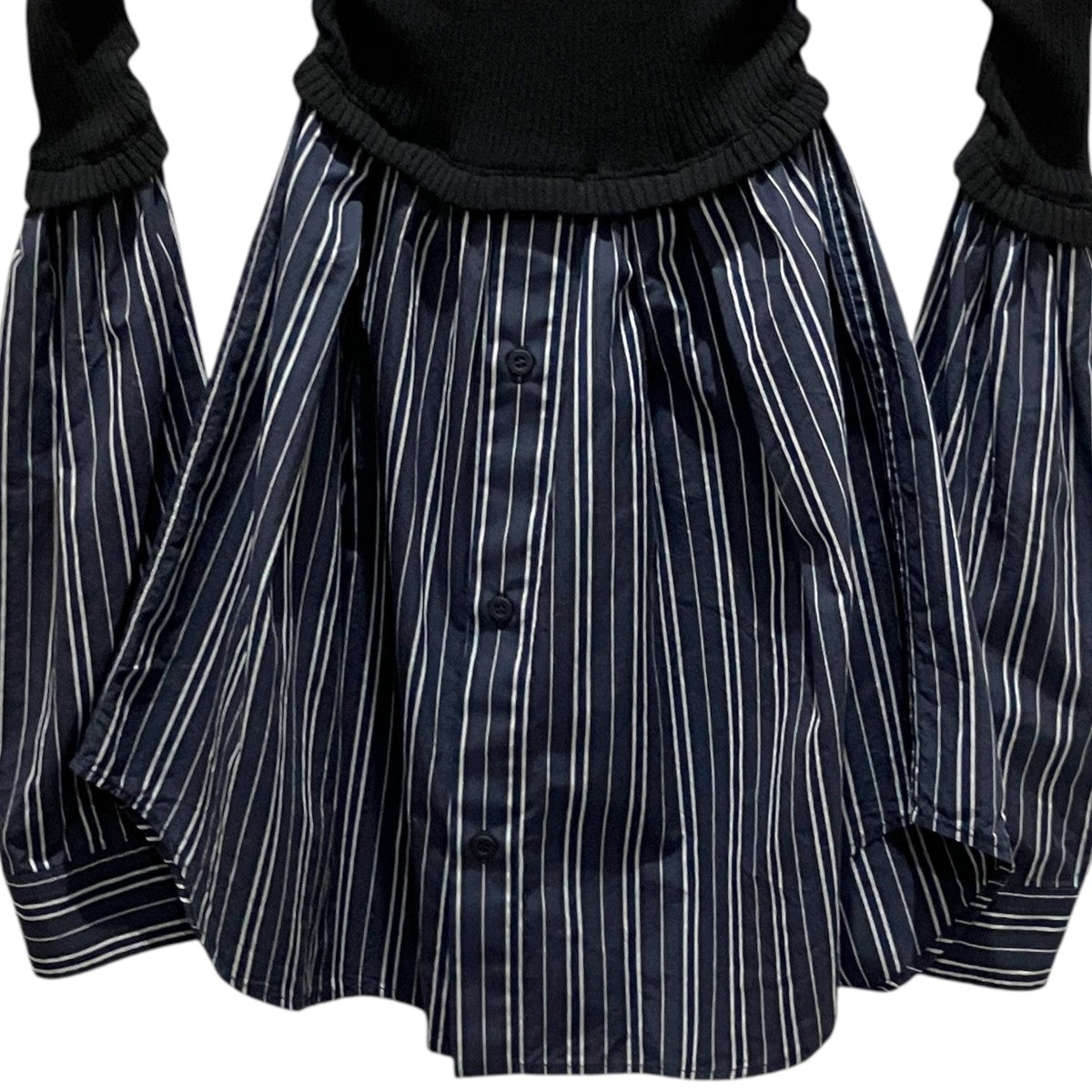 BALENCIAGA 【Layered Sweater Top】ニットドッキングシャツワンピース836801 T3389 古着・中古-4枚目のアイテム画像