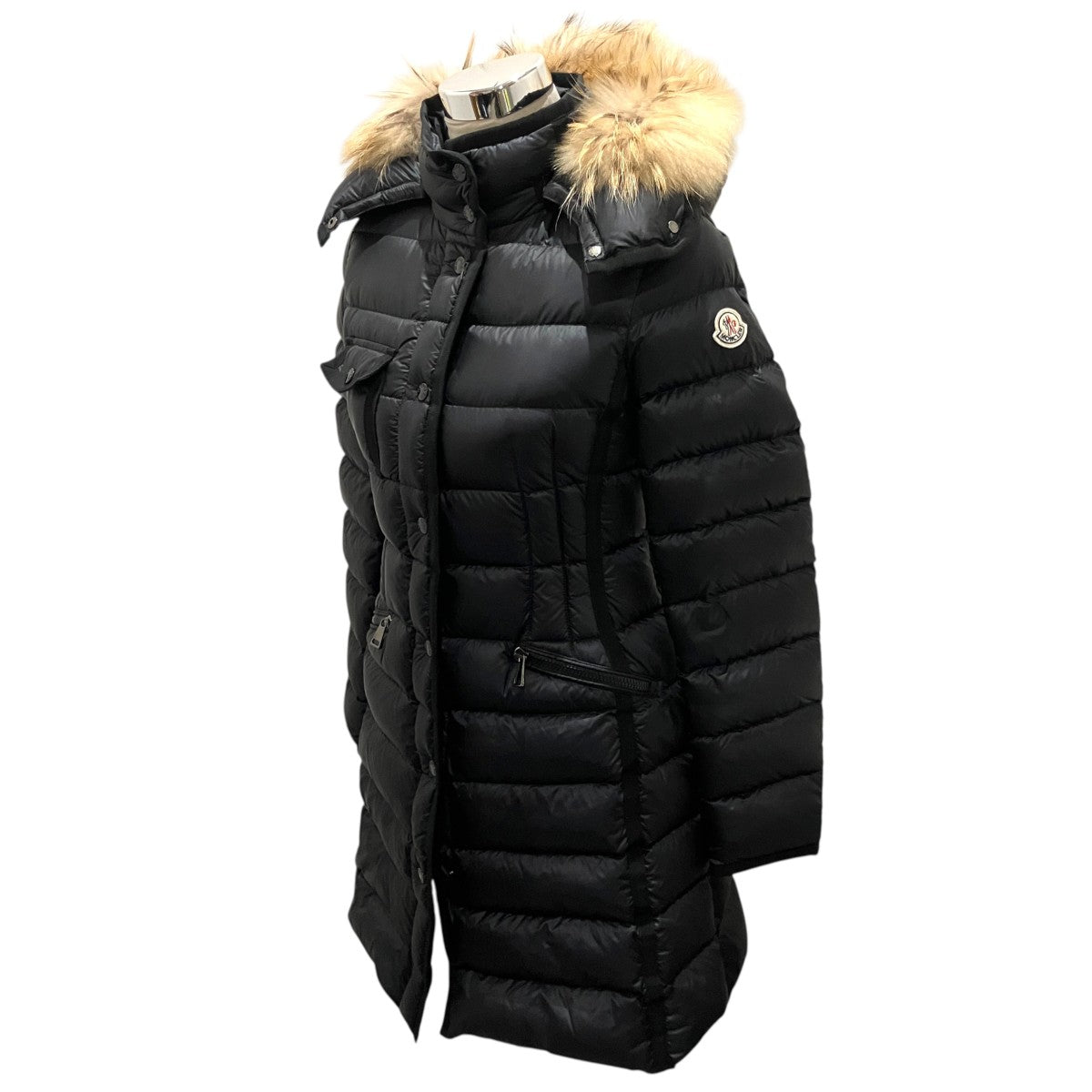 MONCLER(モンクレール) 【HERMIFUR】ダウンコート ブラック サイズ 0