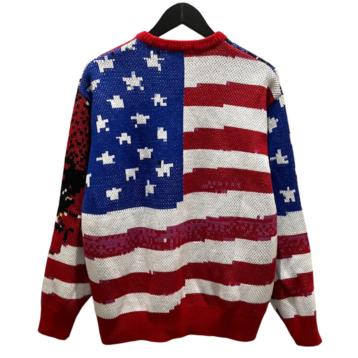 Supreme 21SS【Digital Flag Sweater】総柄ニット 古着・中古-2枚目のアイテム画像
