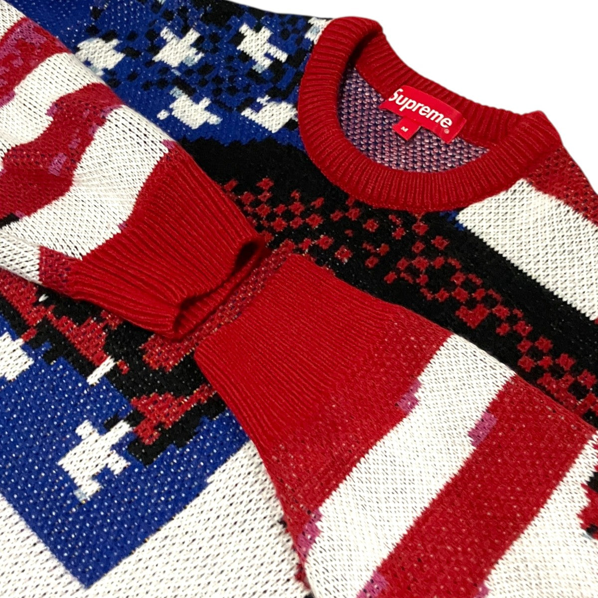 Supreme 21SS【Digital Flag Sweater】総柄ニット 古着・中古-5枚目のアイテム画像