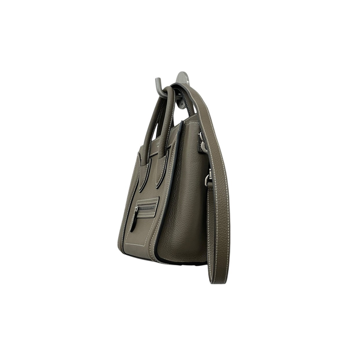 (美品)CELINE ラゲージ ナノ グレージュ ハンドバッグ CELINE(セリーヌ) 【ラゲージ ナノ】ハンドバッグ168243DRU 168243DRU