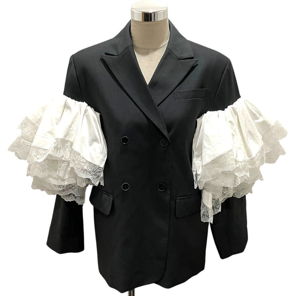ジャケット・アウター Bibiy. EMMA FRILL JACKET Biviy(ビビィ) 【EMMA FRILL JACKET】フリルジャケット グレー サイズ