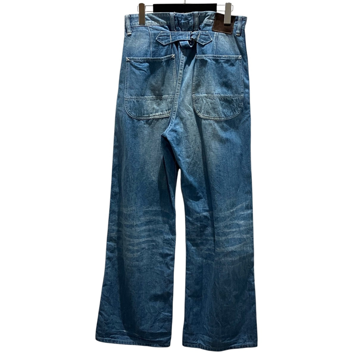 T．T 26SS【PAINTER PANTS WITH BUCKLE】ダメージ加工デニムパンツLOT 717 古着・中古-2枚目のアイテム画像