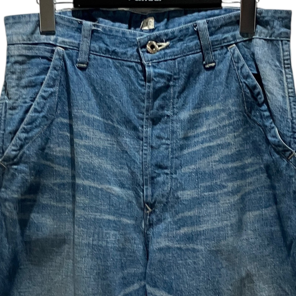 T．T 26SS【PAINTER PANTS WITH BUCKLE】ダメージ加工デニムパンツLOT 717 古着・中古-3枚目のアイテム画像