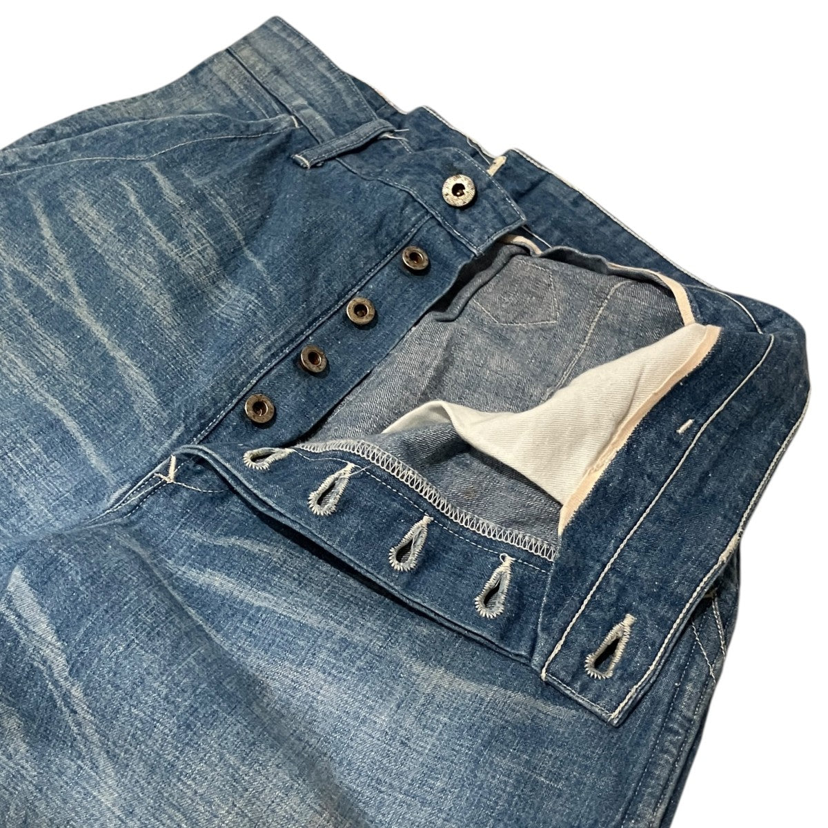 T．T 26SS【PAINTER PANTS WITH BUCKLE】ダメージ加工デニムパンツLOT 717 古着・中古-5枚目のアイテム画像