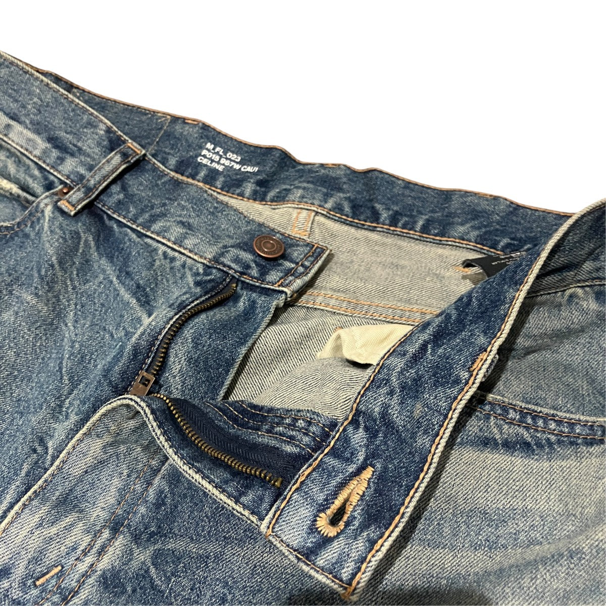 ダメージ加工デニムパンツP015 967W CAU1