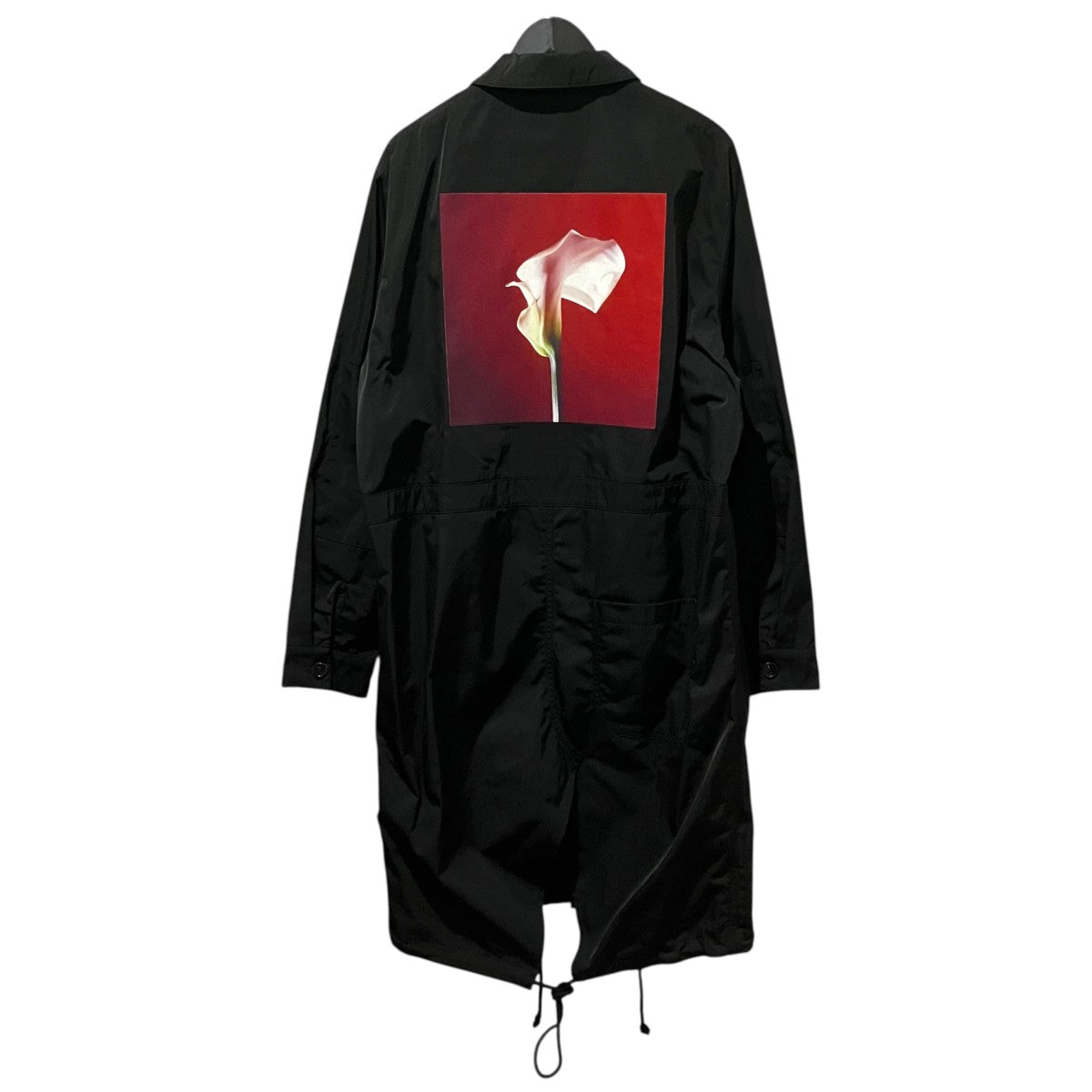 RAF SIMONS×ROBERT MAPPLETHORPE 17SSナイロンモッズコート ブラック