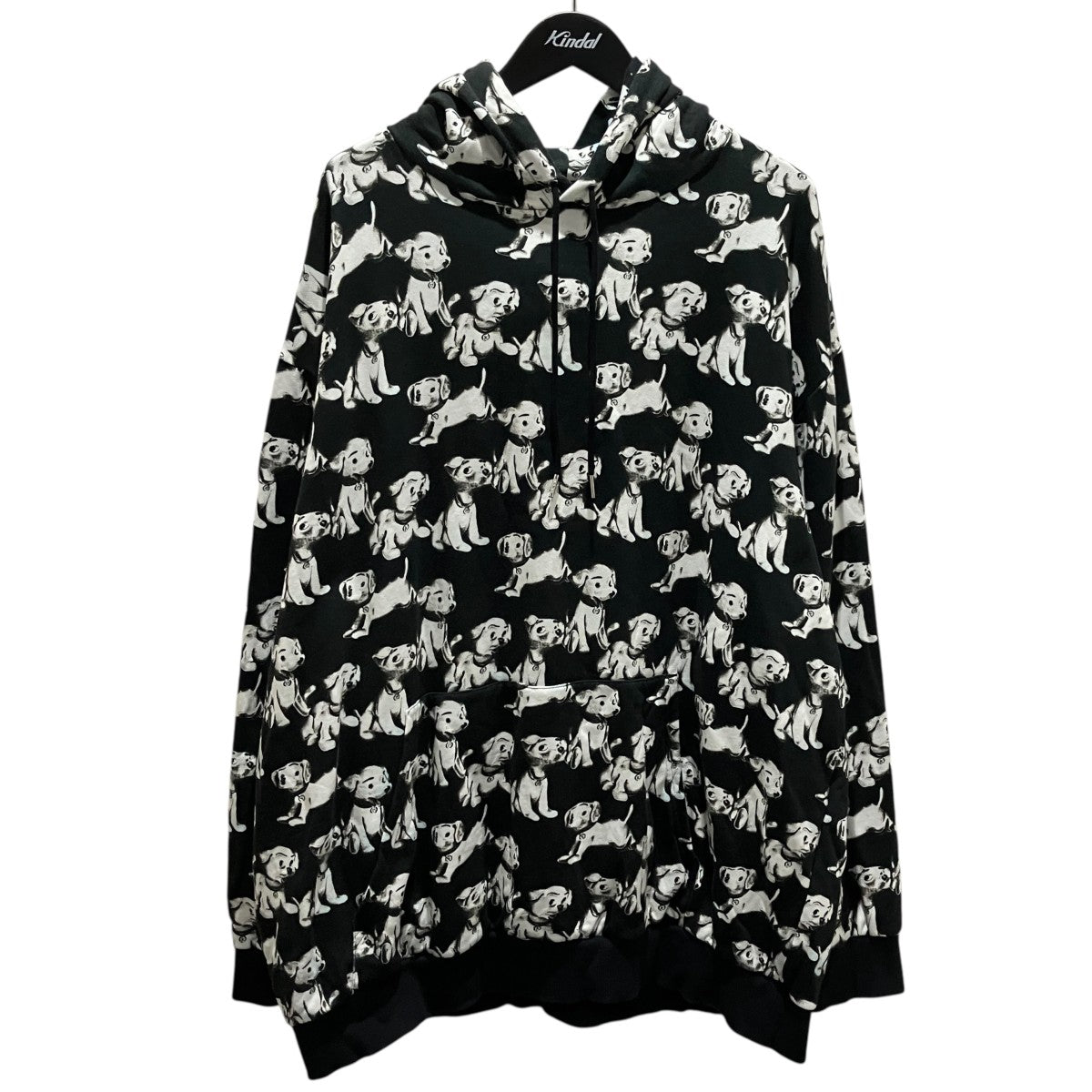 【AMY DORIAN ARTIST PRINT LOOSE HOODIE】犬柄プルオーバーパーカー2Y641427Q