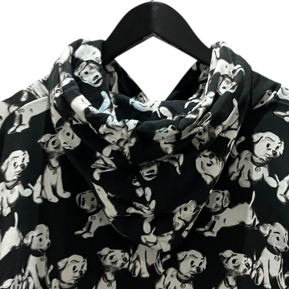 CELINE 犬柄パーカー Lサイズ 黒 CELINE(セリーヌ) 【AMY DORIAN ARTIST PRINT LOOSE HOODIE】犬柄プル