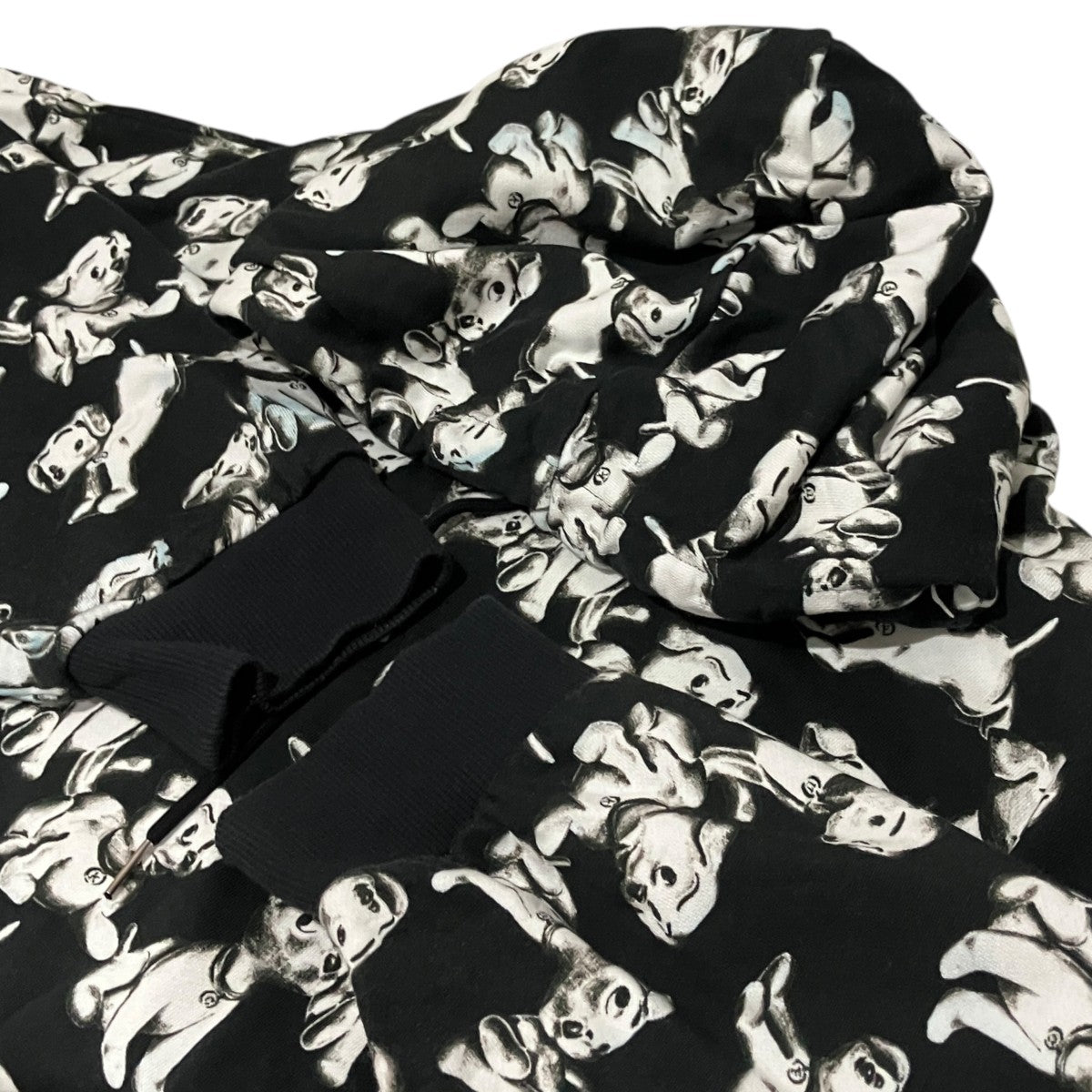 【AMY DORIAN ARTIST PRINT LOOSE HOODIE】犬柄プルオーバーパーカー2Y641427Q