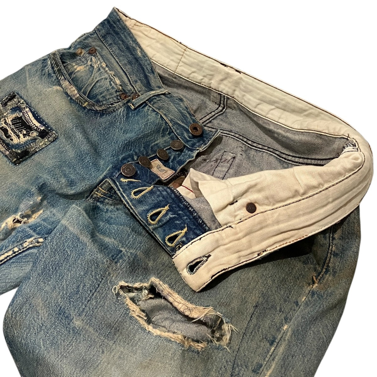 ダメージ加工デニムパンツR77SH41