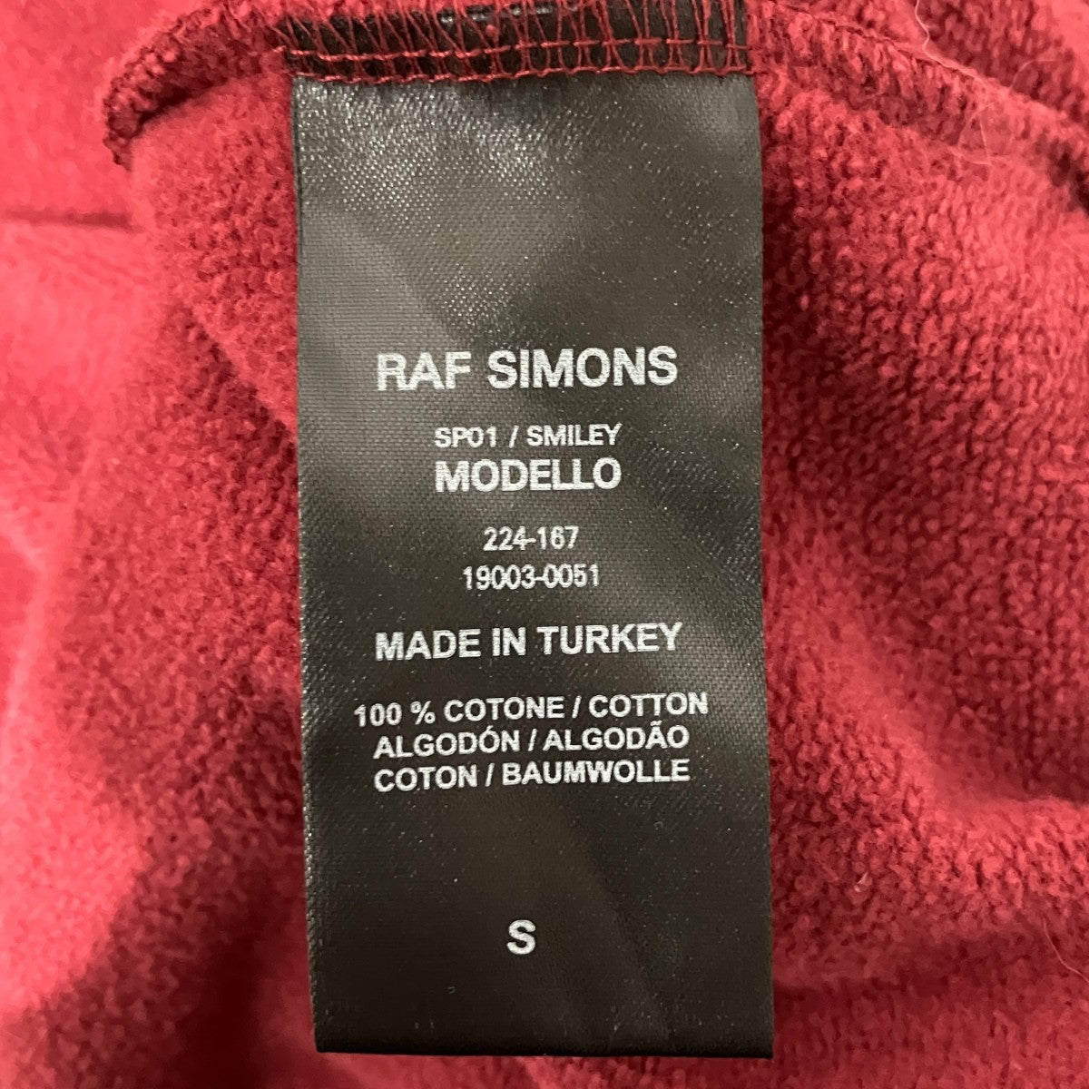 RAF SIMONS×SMILEY プリントスウェット224-167 古着・中古-6枚目のアイテム画像