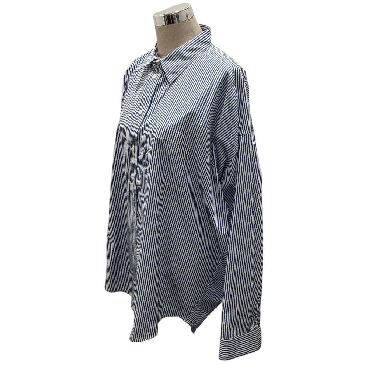 BALENCIAGA ストライプシャツ595214 古着・中古-2枚目のアイテム画像