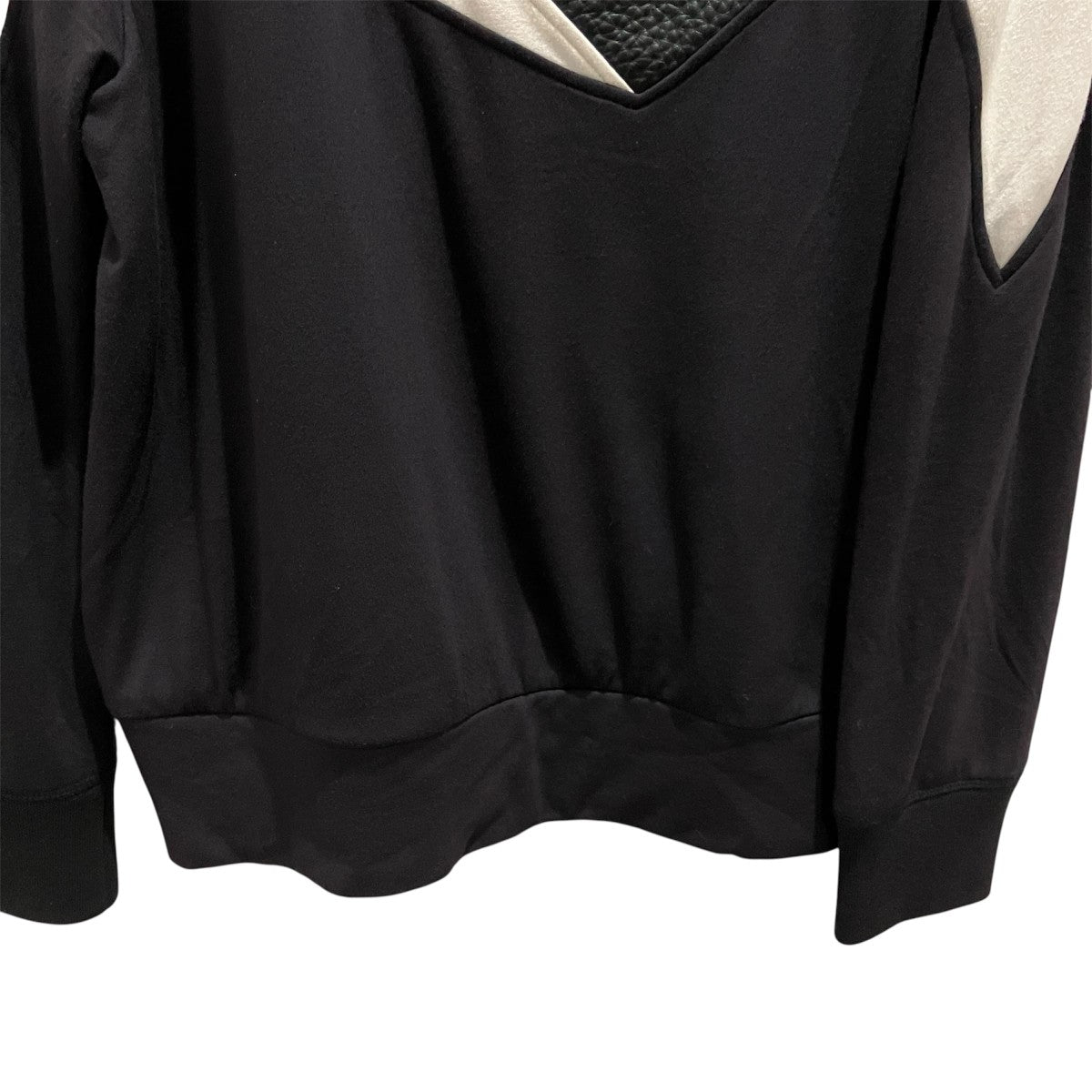 NEIL BARRETT レザードッキング長袖TシャツBJE557C C1559 古着・中古-4枚目のアイテム画像