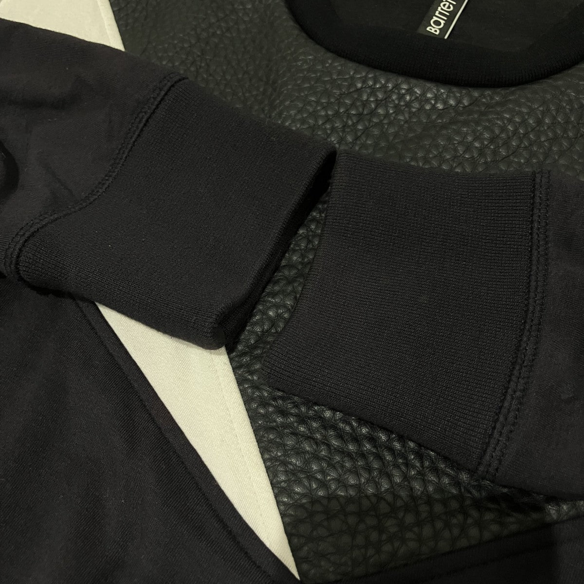 NEIL BARRETT レザードッキング長袖TシャツBJE557C C1559 古着・中古-5枚目のアイテム画像
