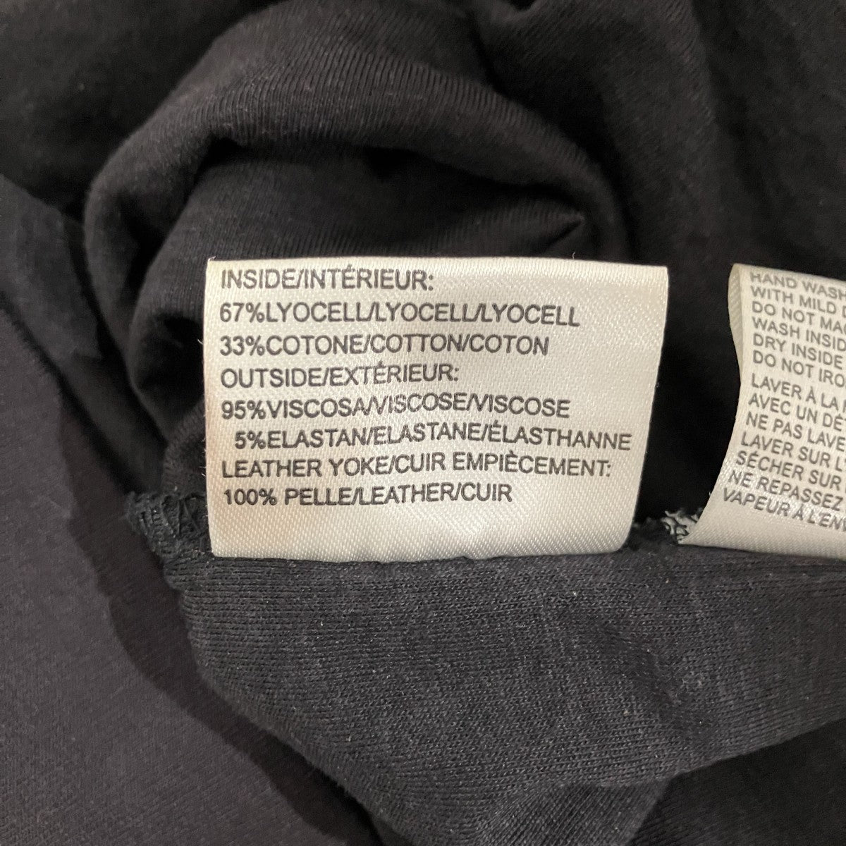 NEIL BARRETT レザードッキング長袖TシャツBJE557C C1559 古着・中古-7枚目のアイテム画像