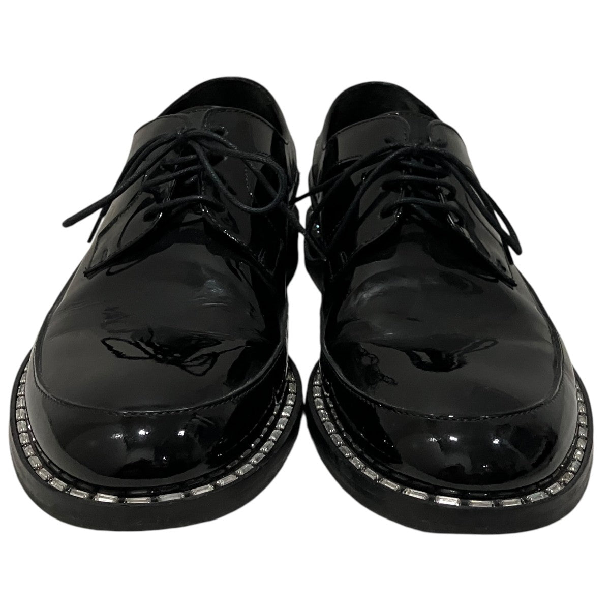 JIMMY CHOO パテントレザー レザーシューズ 革靴 黒 27.0相当 JIMMY CHOO(ジミーチュウ) パテントレザーシューズ ブラック サイズ 40