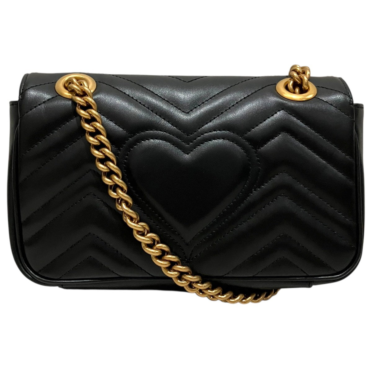 GUCCI グッチ＊ブラックサテン　シリンダーバッグ　黒　美品 GUCCI(グッチ) 【GGマーモントキルティング・ミニバッグ】ショルダー