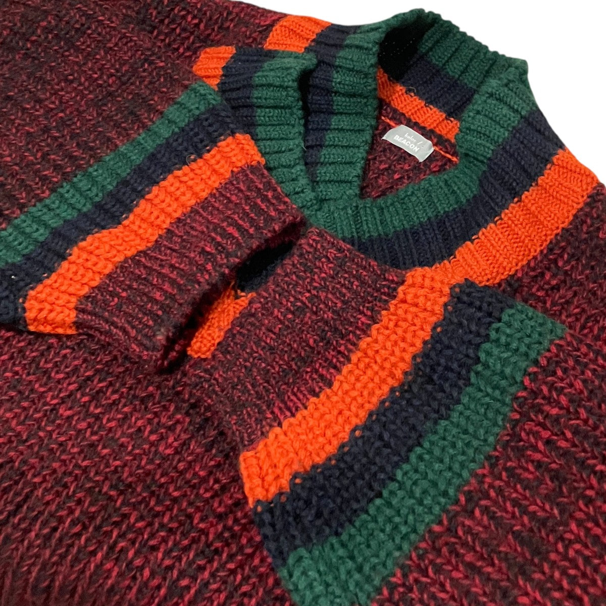 KOLOR(カラー) Vネックニット21WBM-N01331 21WBM-N01331 レッド サイズ