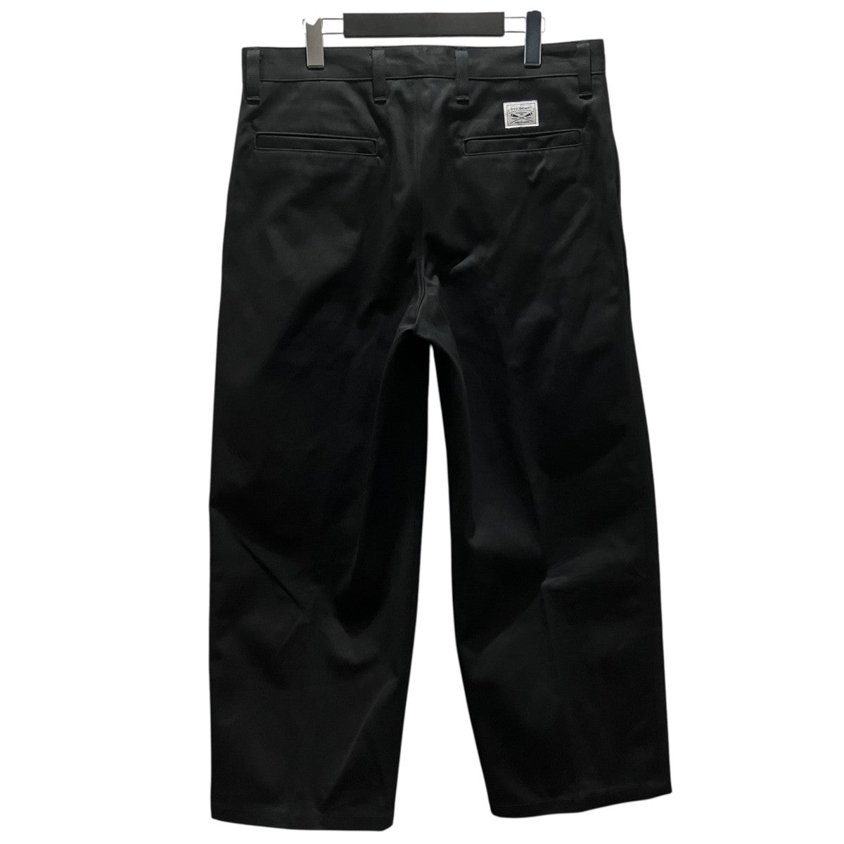 美品　descendant ワイドテーパード　スラックス　XLサイズ　ブラック DESCENDANT(ディセンダント) 【SF WIDE TROUSERS】ワイドテーパード