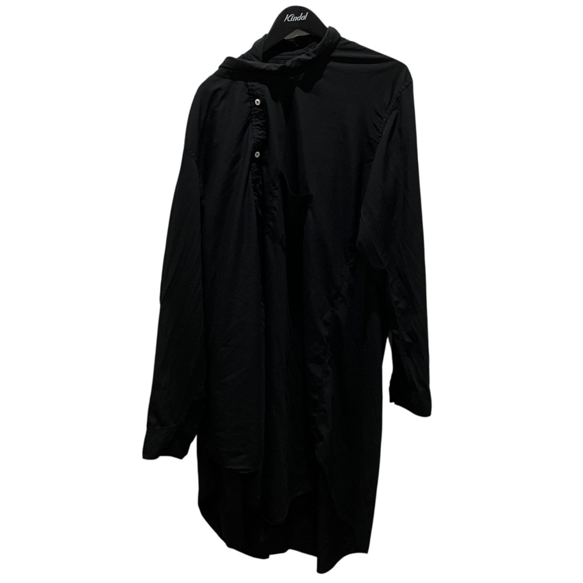 COMME des GARCONS HOMME PLUS 25AW製品染めエステルアシンメトリー巻付シャツPP-B027 古着・中古-1枚目のアイテム画像