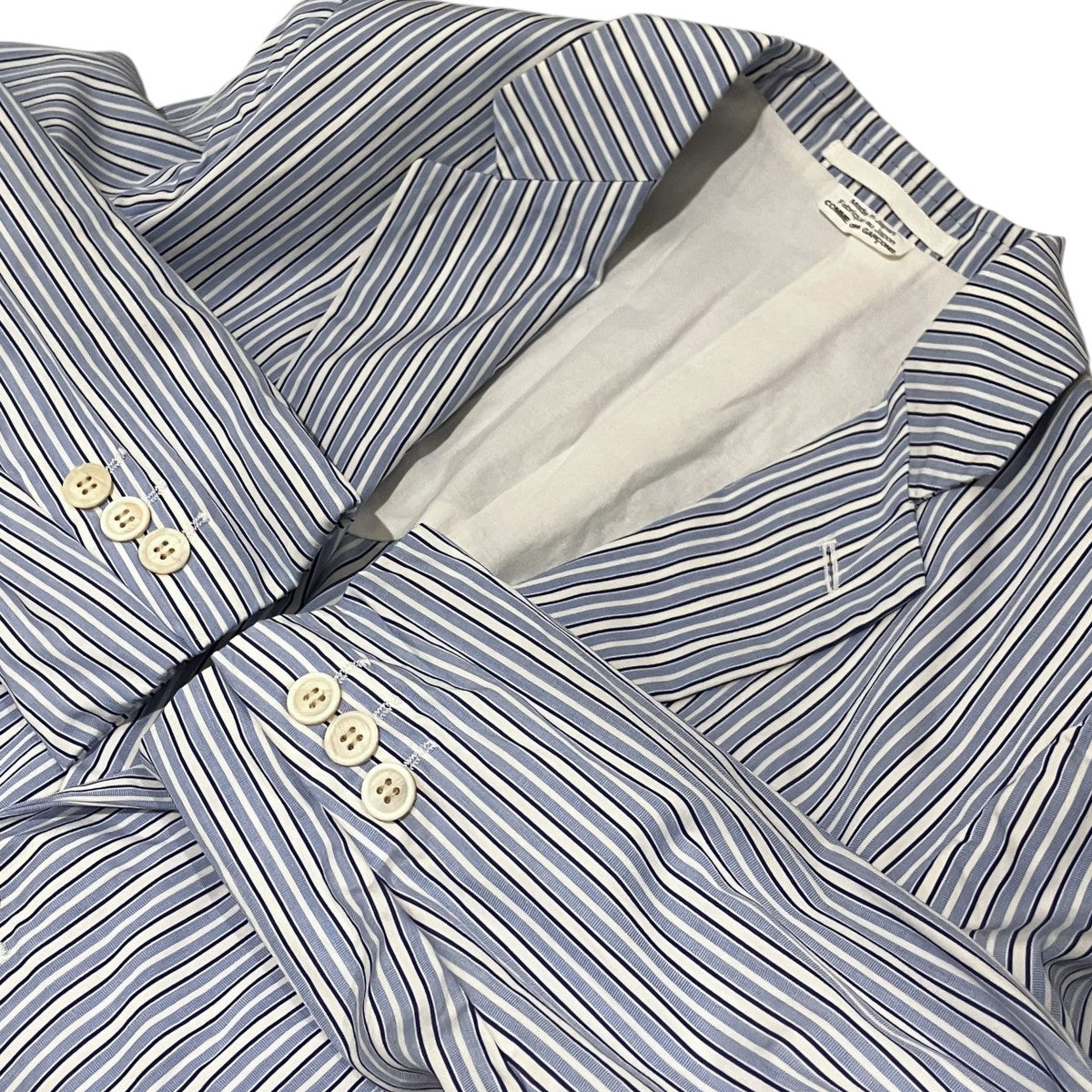 COMME des GARCONS COMME des GARCONS 26SS裾フリルストライプコットンジャケットRQ-J019 古着・中古-6枚目のアイテム画像