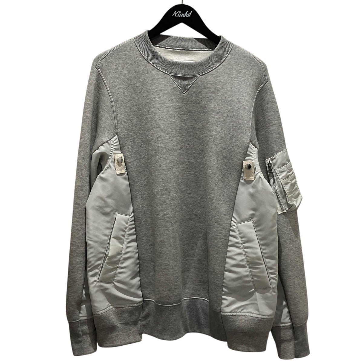 sacai 【Sponge Sweat x Nylon Twill Pullover】ドッキングスウェットSCM-221 古着・中古-1枚目のアイテム画像
