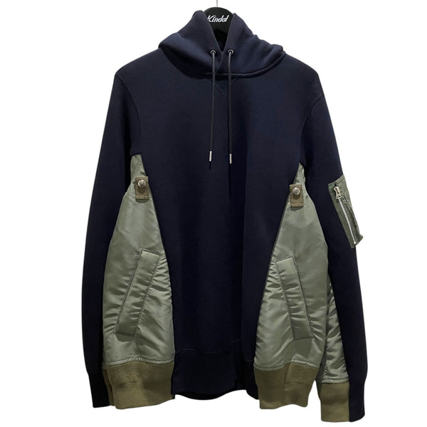 sacai ma-1 ドッキングパーカー sacai(サカイ) ドッキングパーカーSCM-220 SCM-220 ネイビー×カーキ